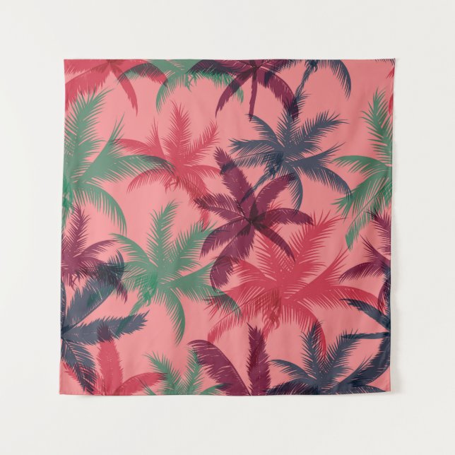 Tapete De Parede Palmeiras tropicais: padrão sem costura (Frente)