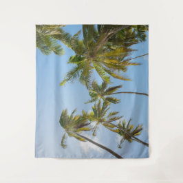 Tapete De Parede Palmeiras Tropicais Vista de Baixo Casa de Praia