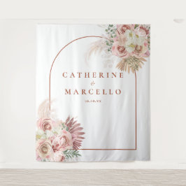 Tapete De Parede Pampas Grass Terracotta Fotografia de Casamento