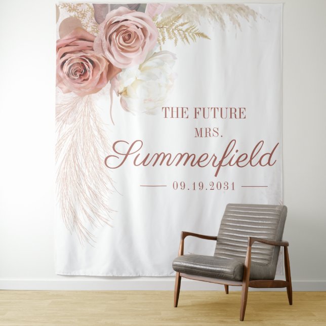 Tapete De Parede Pampas Grass Terracotta Fundo do Chá de panela (In Situ)