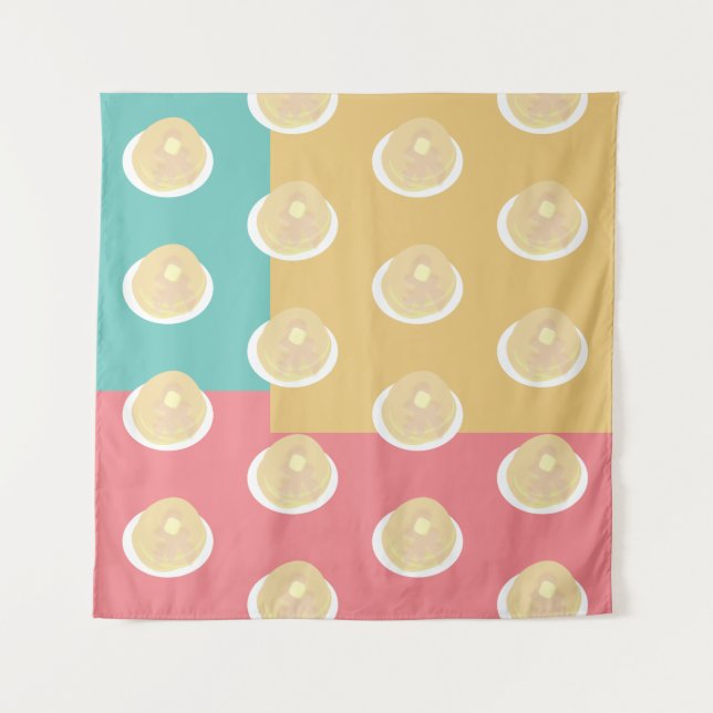 Tapete De Parede Pancakes Coloridos Estilo de Arte Pop (Frente)