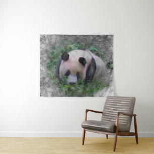 Tapete De Parede panda animal artística