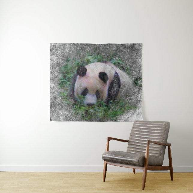 Tapete De Parede panda artística (In Situ (Horizontal))