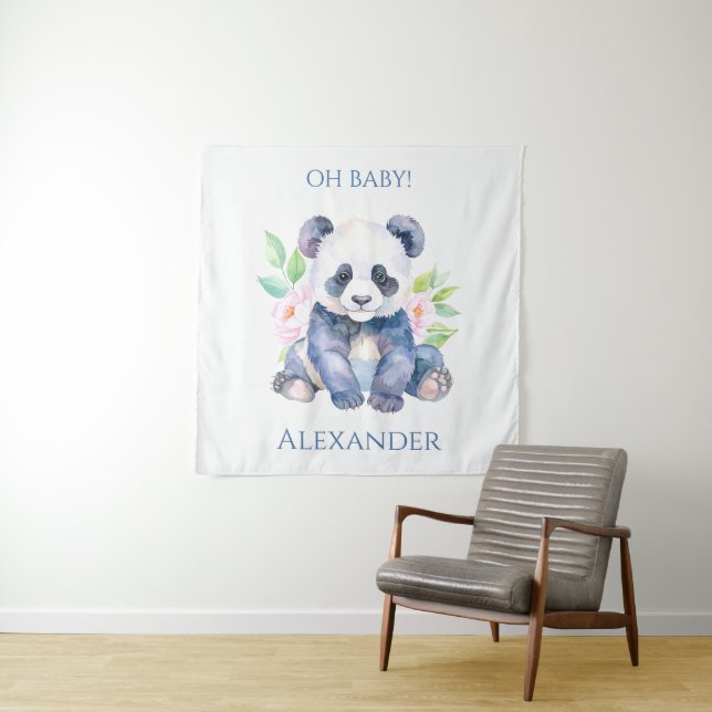 Tapete De Parede Panda bebê personalizado  (In Situ)