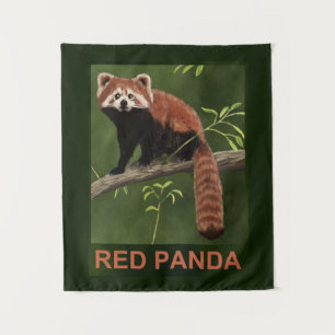 Tapete De Parede Panda vermelha
