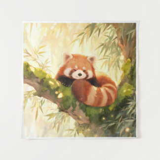 Tapete De Parede Panda Vermelho