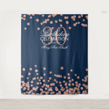Pano de Fundo 30º Aniversário Rose Gold Confetes N