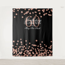 Pano de Fundo 60º Aniversário Rosa Dourado Preto C