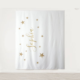 Tapete De Parede Pano de fundo com nome personalizado com estrelas 