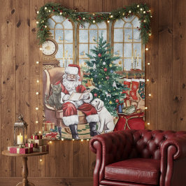 Tapete De Parede Pano de Fundo de Animais de Natal Aconchegante do 