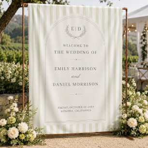 Tapete De Parede Pano de Fundo de Boas-Vindas de Casamento Listrado