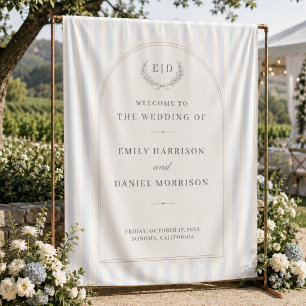 Tapete De Parede Pano de Fundo de Boas-Vindas de Casamento Listrado