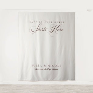 Tapete De Parede Pano de Fundo de Boas-Vindas de Casamento Marrom C