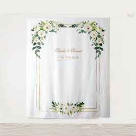 Tapete De Parede Pano de fundo de cabine de fotos com moldura doura