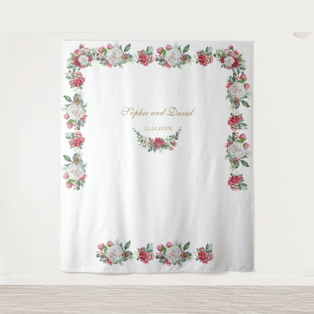 Tapete De Parede Pano de fundo de cabine de fotos de casamento de N (Frente)