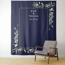 Tapete De Parede Pano de Fundo de Cabine de Fotos de Casamento Navy