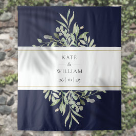 Tapete De Parede Pano de Fundo de Cabine de Fotos de Casamento Navy