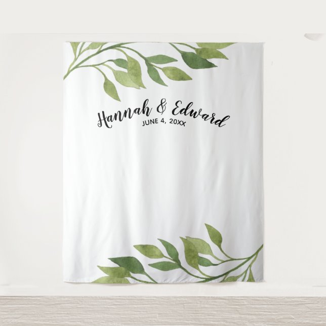 Tapete De Parede Pano de fundo de casamento, adereço de foto, botân (Frente)