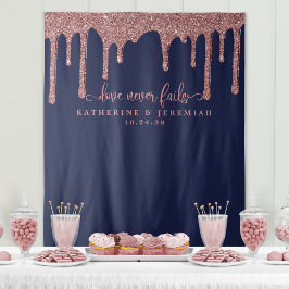 Tapete De Parede Pano de Fundo de Casamento com Brilho Azul Marinho