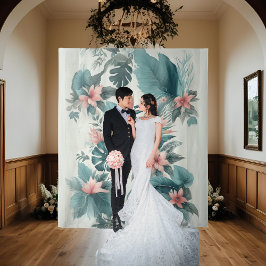Tapete De Parede Pano de Fundo de Casamento com Essência Tropical L