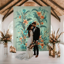 Tapete De Parede Pano de Fundo de Casamento com Iridescência Tropic
