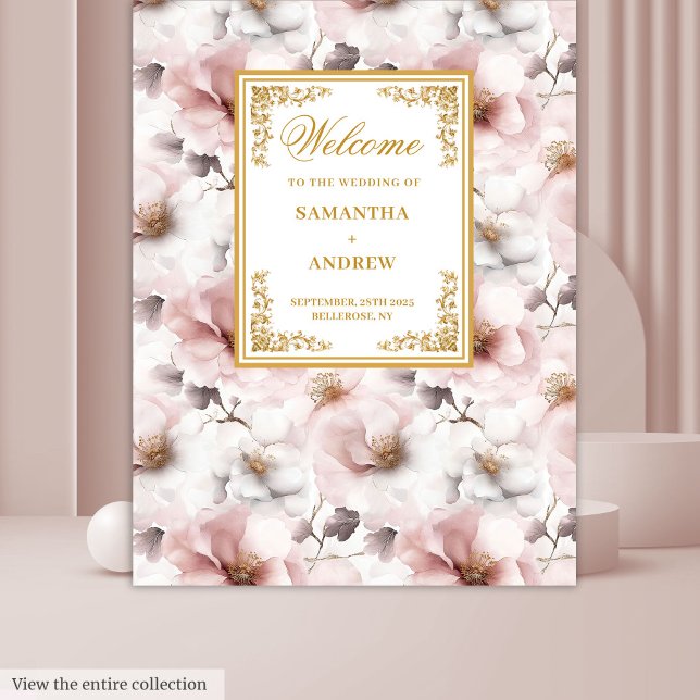 Tapete De Parede Pano de Fundo de Casamento Dourado Rosa Empoeirado (Bohemian Dusty Pink Gold Wedding Backdrop

)