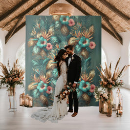 Tapete De Parede Pano de Fundo de Casamento Elegância Tropical