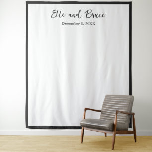 Tapete De Parede Pano de Fundo de Casamento Minimalista Tipografia
