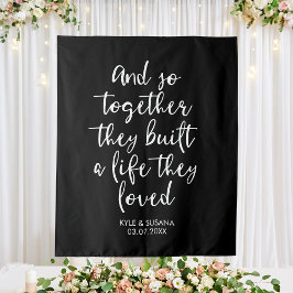 Tapete De Parede Pano de Fundo de Casamento Preto e Branco Personal