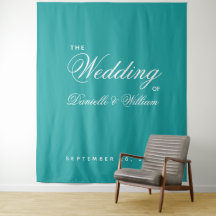 Pano de Fundo de Casamento Verde - Caligrafia Simp