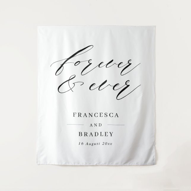 Tapete De Parede Pano de Fundo de Cerimônia de Casamento Para Sempr (Frente)