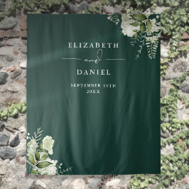 Tapete De Parede Pano de Fundo de Floral Esmeralda para Cabine de F