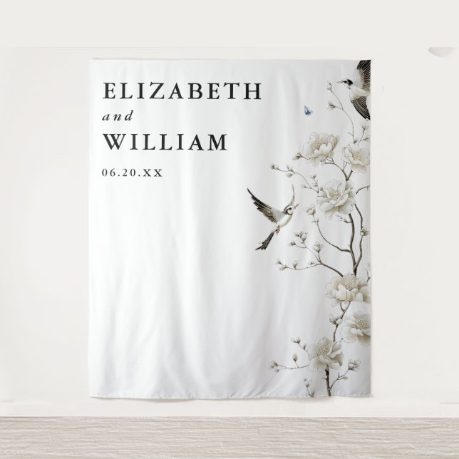 Tapete De Parede Pano de Fundo de Fotografia de Casamento Elegante  (Frente)