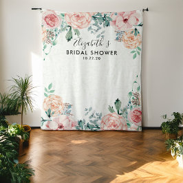 Tapete De Parede Pano de Fundo de Fotos para Chá de Noiva com Flore