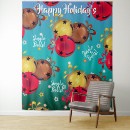 Tapete De Parede Pano de Fundo de Natal com Sininhos