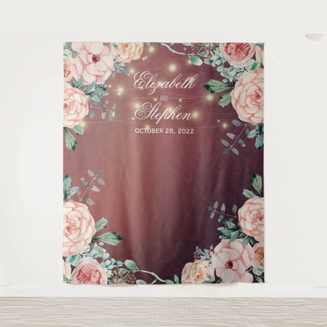 Tapete De Parede Pano de Fundo do Estande de Fotos de Casamento com (Frente)