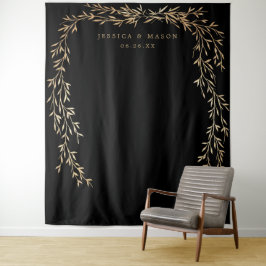 Tapete De Parede Pano de Fundo Dourado Glamouroso para Casamento