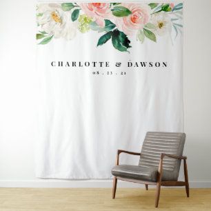 Tapete De Parede Pano de Fundo Floral para Casamento, Acessório par