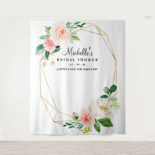 Tapete De Parede Pano de Fundo Floral para Chá de Noiva, Adereço pa