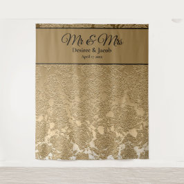 Tapete De Parede Pano de Fundo Floral Preto Dourado para Cabine de