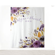 Pano de Fundo Floral Roxo para Decoração de Casame