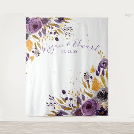 Tapete De Parede Pano de Fundo Floral Roxo para Decoração de Casame