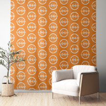 Pano de Fundo Laranja com Logotipo Personalizado d