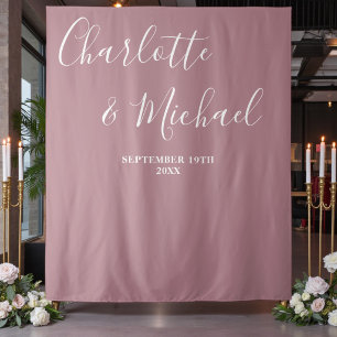 Tapete De Parede Pano de Fundo Minimalista de Casamento em Rosa Des