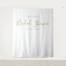 Tapete De Parede Pano de Fundo Minimalista Dourado para Chá de Noiv