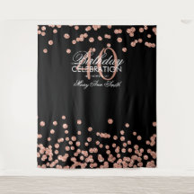 Pano de Fundo para 40º Aniversário Rosa Dourado Pr