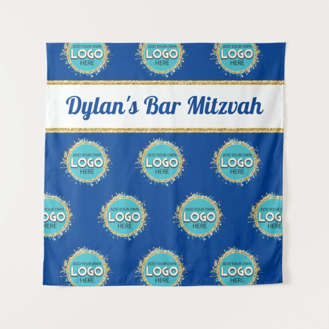Tapete De Parede Pano de Fundo para Bar Mitzvah Step & Repeat ADICI (Frente)