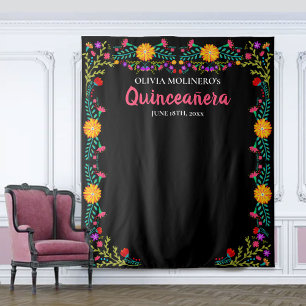 Tapete De Parede Pano de Fundo para Cabine de Fotos de Quinceanera