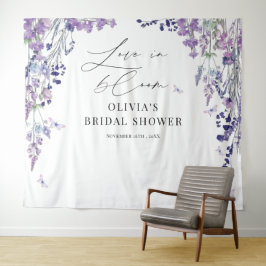 Tapete De Parede Pano de Fundo para Chá de Noiva com Flores Silvest