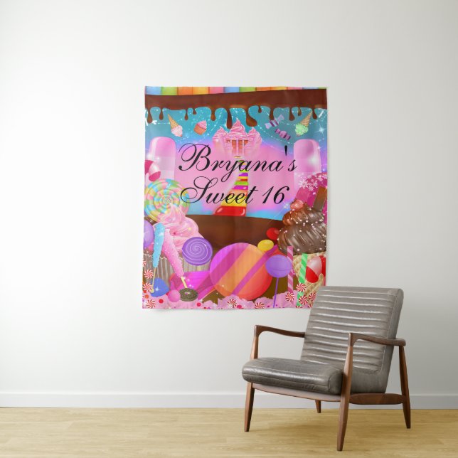 Tapete De Parede Pano de Fundo para Festa de Aniversário de 16 Anos (In Situ)